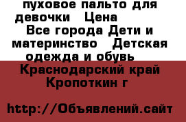 пуховое пальто для девочки › Цена ­ 1 500 - Все города Дети и материнство » Детская одежда и обувь   . Краснодарский край,Кропоткин г.